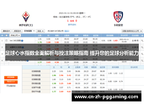 足球心水指数全面解析与投注策略指南 提升您的足球分析能力 足球心水指数全面解析与投注策略指南 提升您的足球分析能力